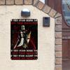 Panneau Mural en Métal Chevalier Templier Médiéval Aluminium Vintage Citation sur le Courage Rustique Art Plat 2D 12x8 Pouces
