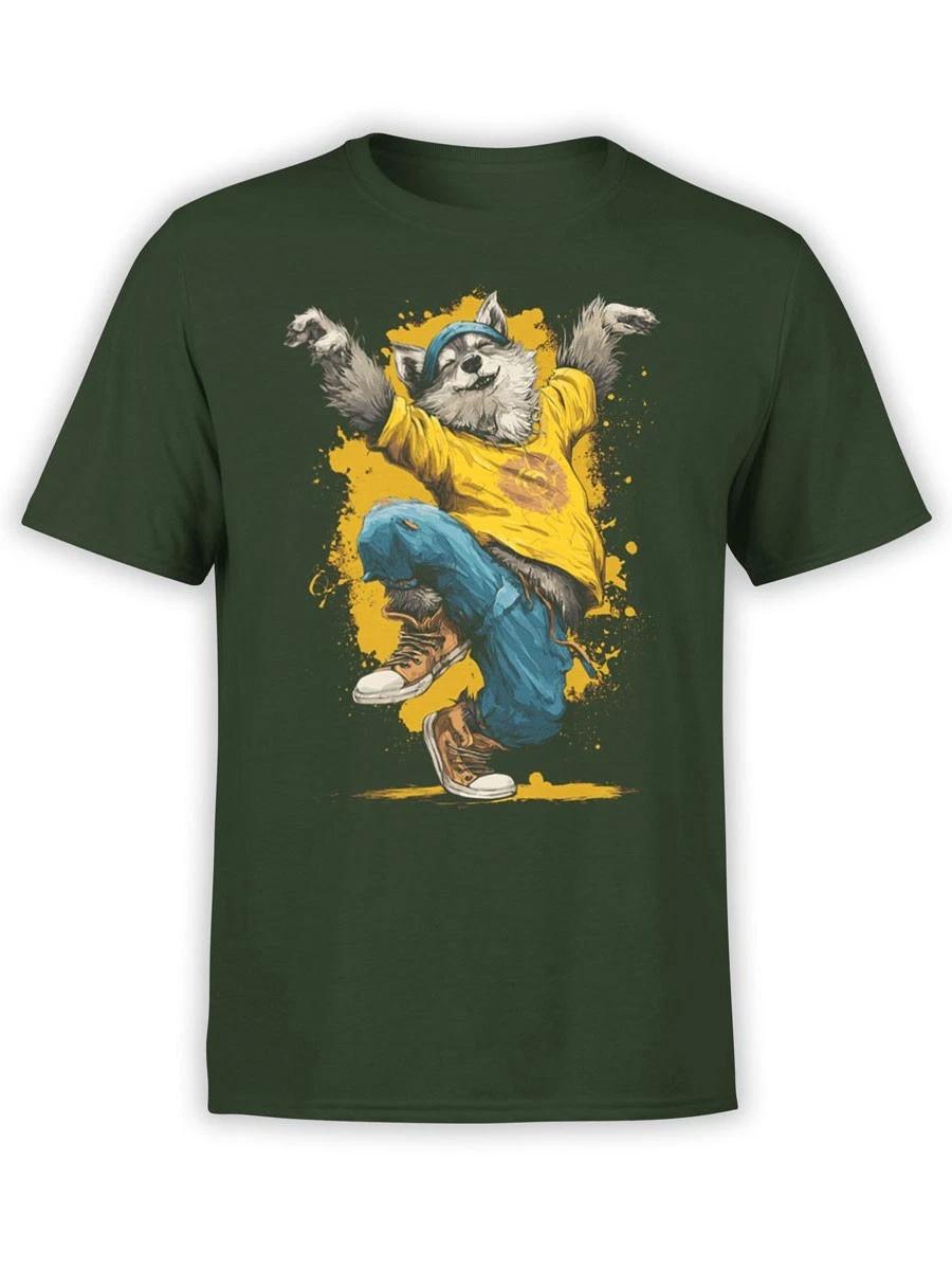 FANTUCCI Breakdance Pup T-Shirt | Fun Hip Hop Dog Graphic Tee | Unisex M