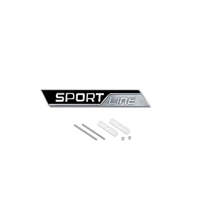 JBIW9 Metal Sport Line Grille Sticker Car Rear Trunk Body Emblem Badge for Skoda Yeti Octavia Superb Fabia Kamiq Karoq Kodiaq Rapid