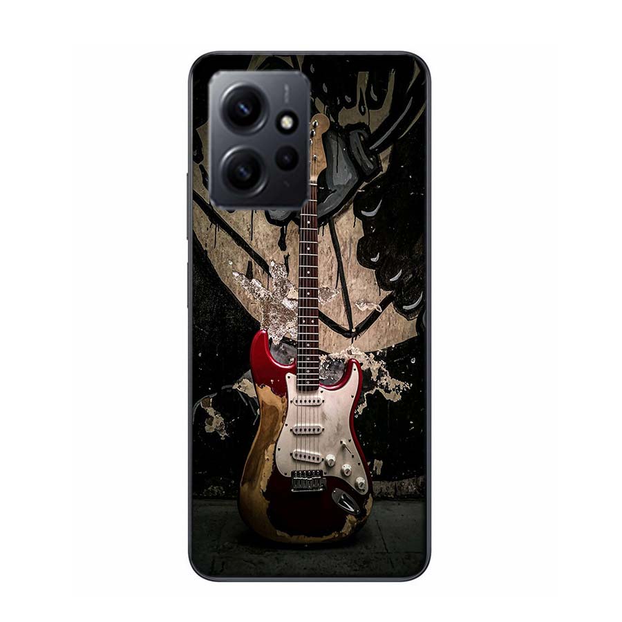 Retro rock Music Electric Guitar Phone Case For Redmi Note 14 15 Pro 5G 13 12 Pro Plus 11 11T 11E 11S 10 Pro 10S 9 9S Cover Cell