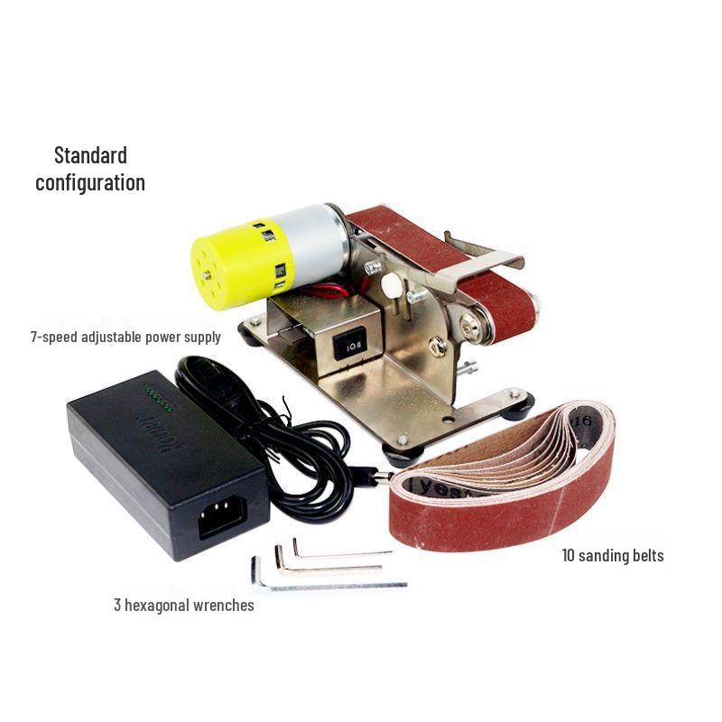 Mini Ascuțitor Multifuncțional: Polizor unghiular cu unghi fix și șlefuitor cu bandă pentru uz casnic