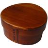 Wakacho Magewappa Bento Rice Ball Bento Box, Large, Wood-Skinned Box, Lacquer, Capacity Approx. 650ml, Brown, 16SU-A