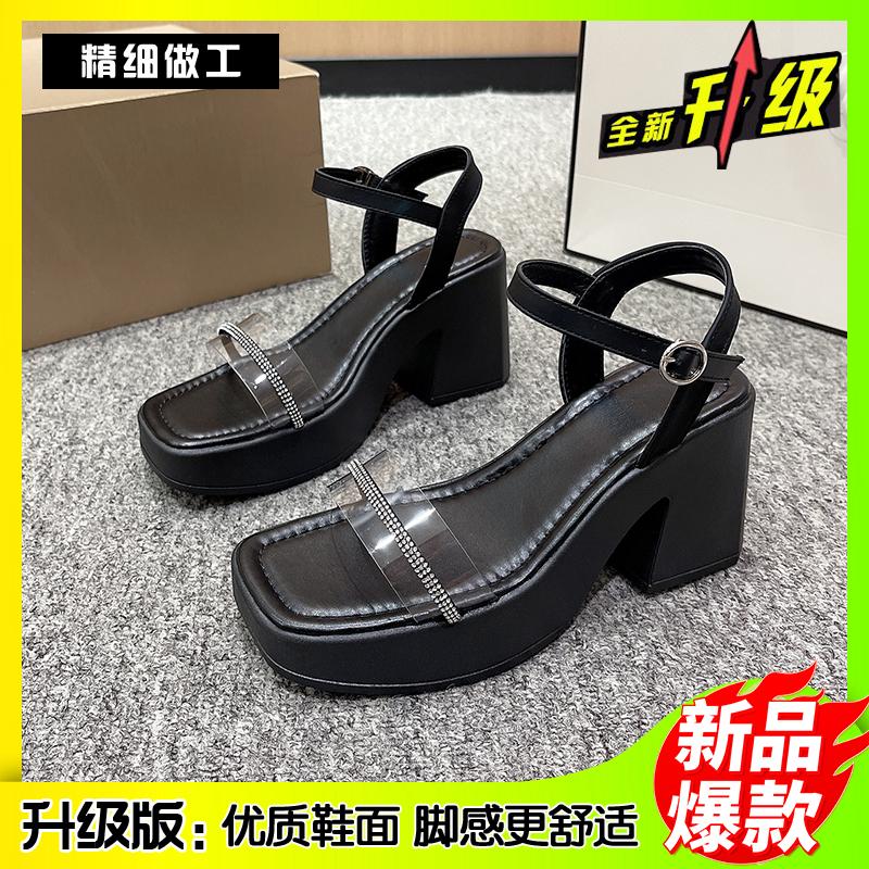 Fashion Fashion Design Sandals Women Thick Heel Casual Ladies Open Toe Shoes Sexy Party Sandal Ankle Strap 2025 Summer Mujer
