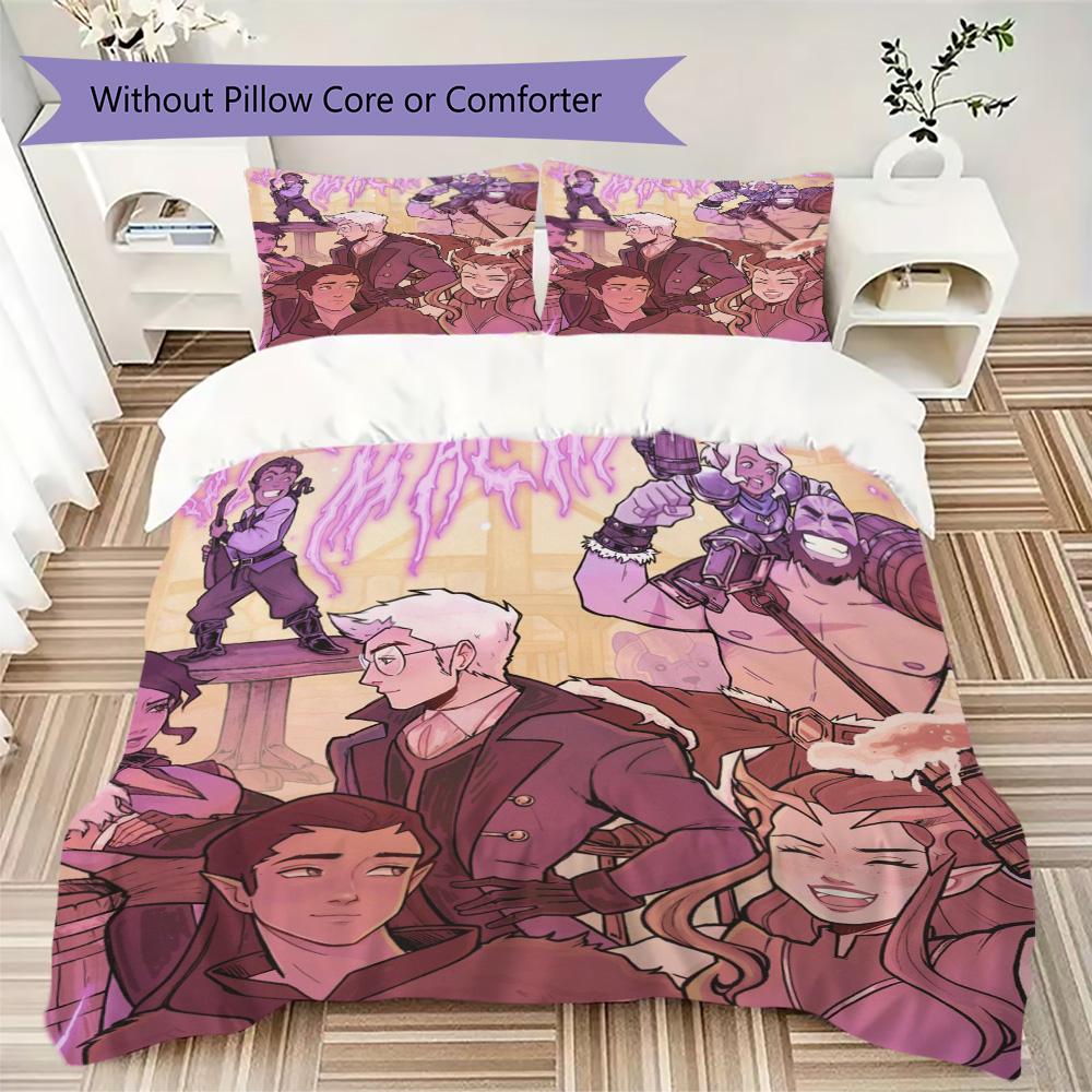 The Legend of Vox Machina Pattern Bedding,Quilt Set Quilt Cover Pillowcase Home Birthday Gift (1*duvet cover+2*pillowcase,without core)XSJT0917207