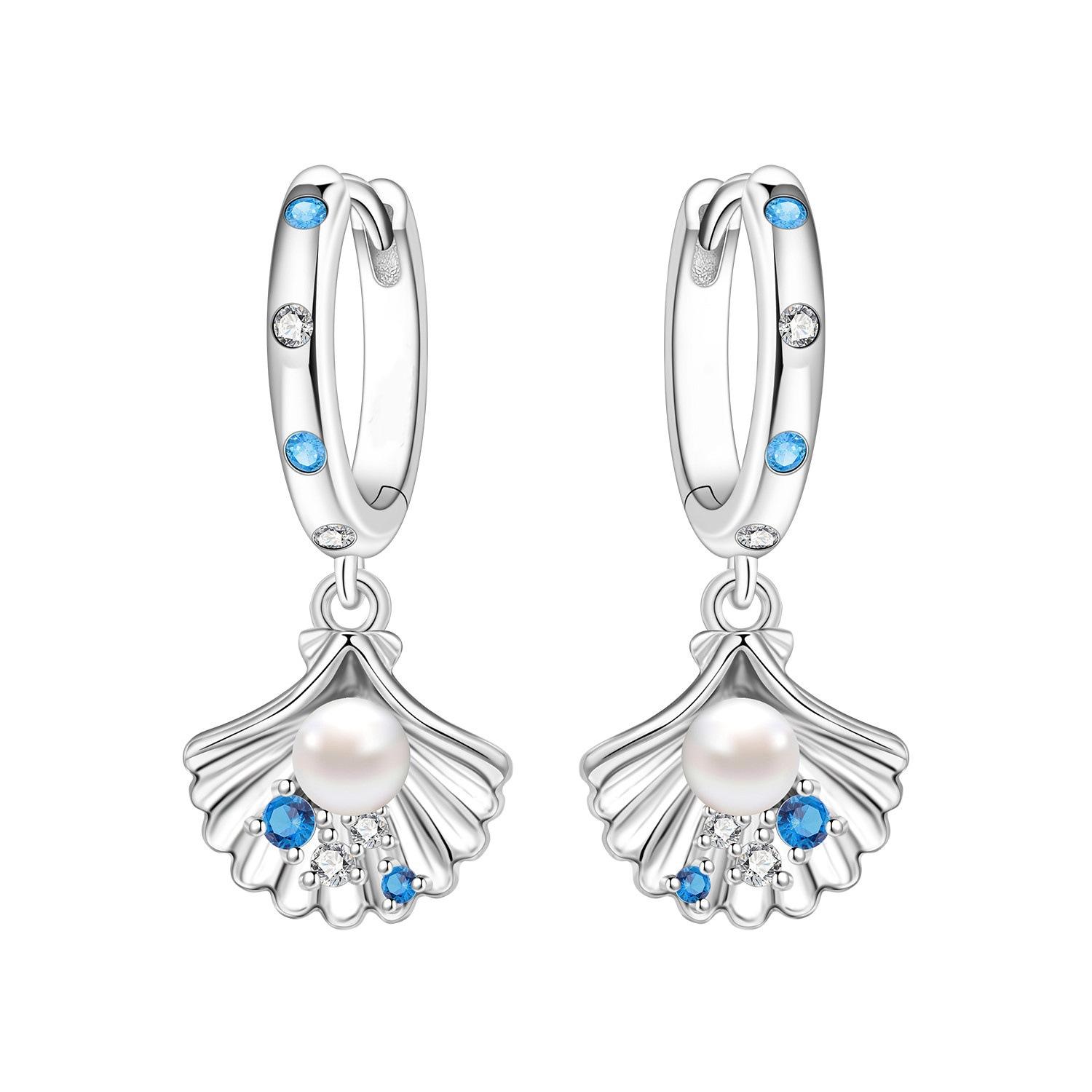 Cute Marine Animal Earrings Dolphin Turtle Shell Cat Design Stud Dangle Hoop Earrings For Women Girls