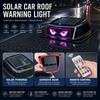 Solar Powered Car Roof Warning Light Remote Control Automotive Exterior Tool  Vehicle Accessories