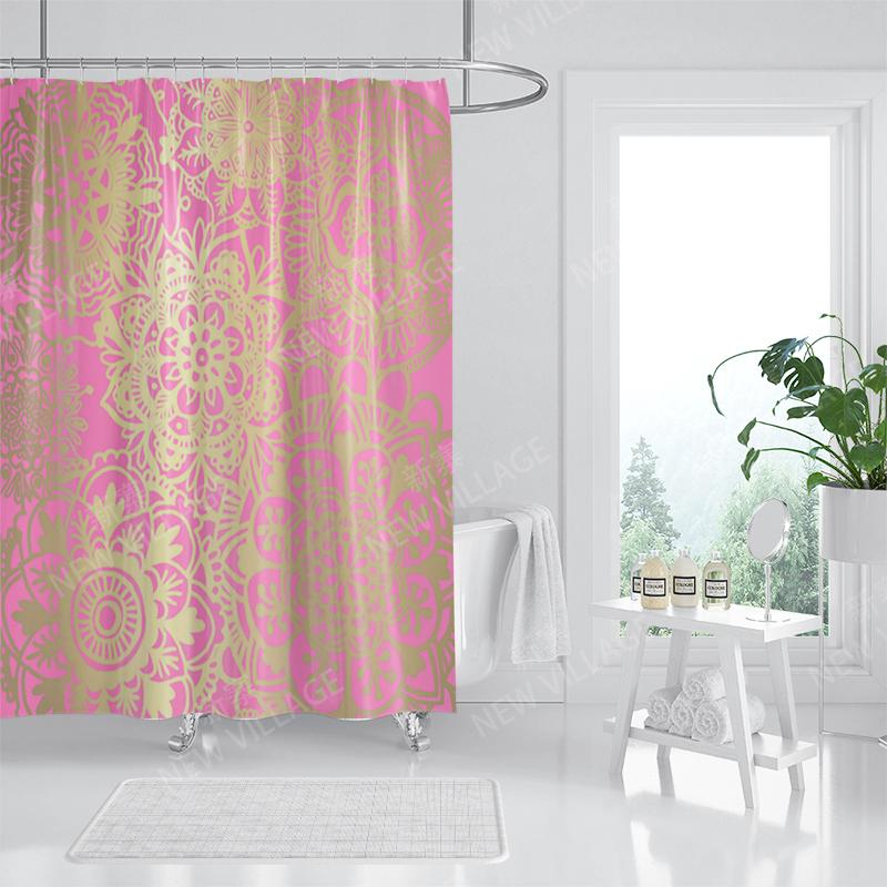 Mandala Waterproof Fabric Shower Curtains Bathroom Curtain Accessories Bath Curtain 180x200cm 240*200cm Boho Decoration Vintage