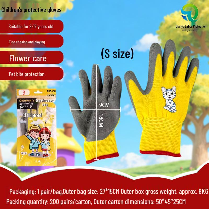 Children's Non-Slip Anti-Puncture & Scratch-Resistant Gloves for Tide-Pooling, Sand Digging, Gardening, and Outdoor Protection