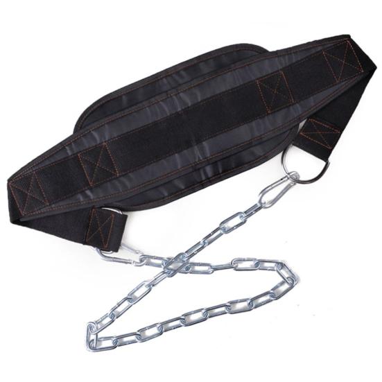 Weight Training Belt Chain Adjustable Gym Fitness Workout Waist Pull Up Strap