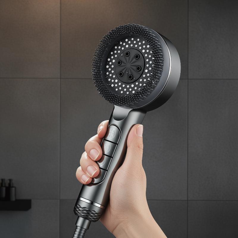 1pc Filtered Supercharged Shower Head Four-speed Adjustment With Water Seal Multi-functional Home Shower Bathroom Accessories