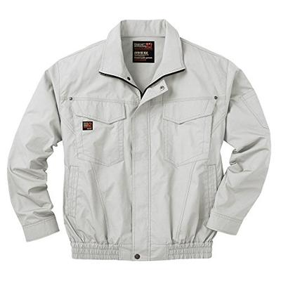 SUN-S Air-Conditioned Work Jacket, Long Sleeve, KU91400, Silver, Size LL (Jacket Only)