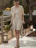 B Muse Mansion Jane Pleats Skirt Pants - Vanilla