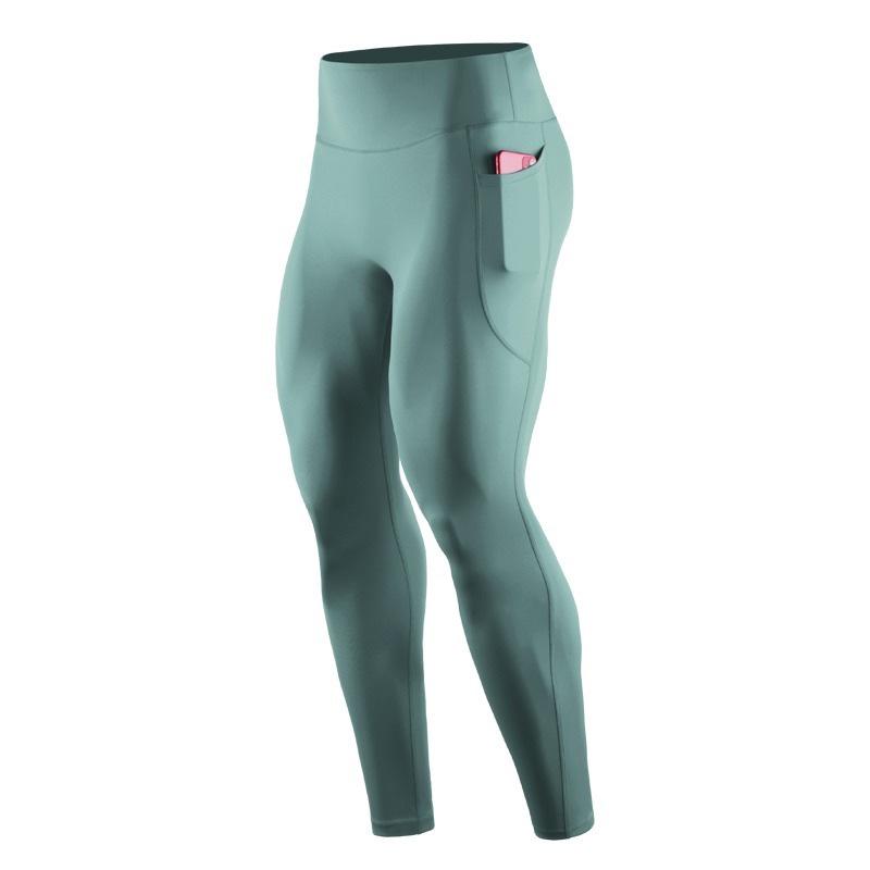 Men's High-Waisted Summer Yoga Compression Pants: Elastic Fitness and Sports Base Layer