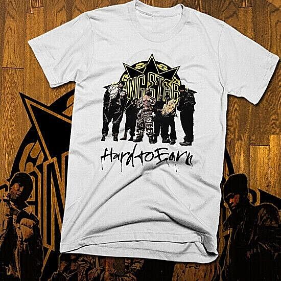 

Hip Hop t-shirt Street Hustle Brooklyn vinyl MC 90s New York rap white tee S