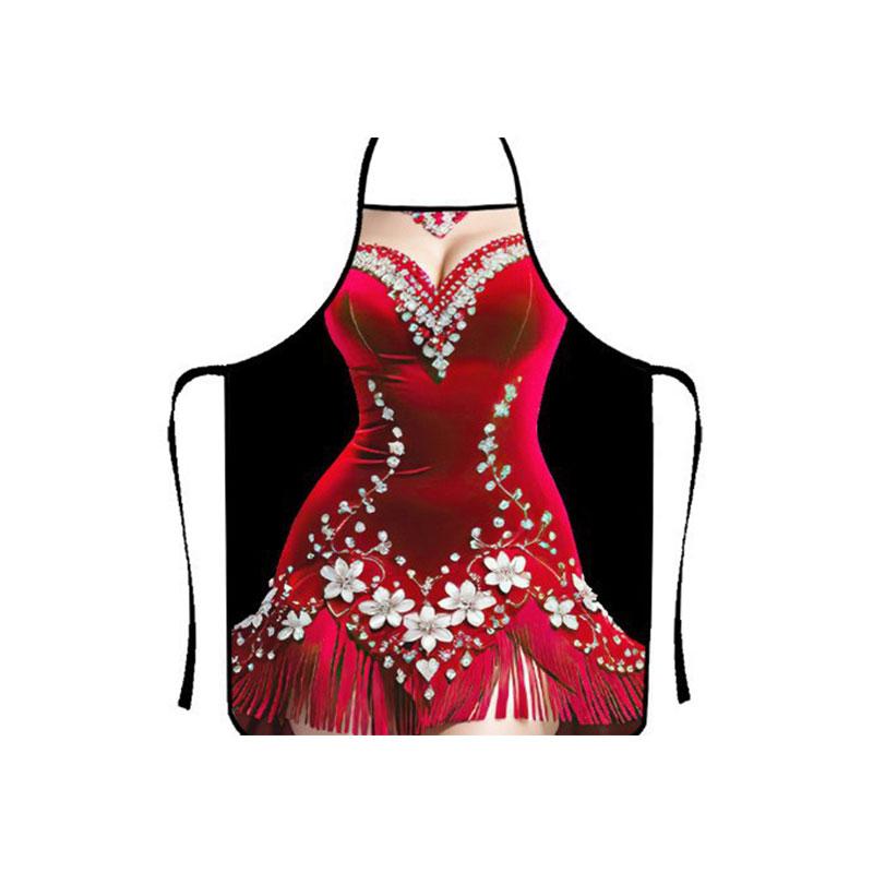1pc Cooking Apron Funny Kitchen Stain-proof For Women Aprons Man BBQ Cleaning Sexy Women's