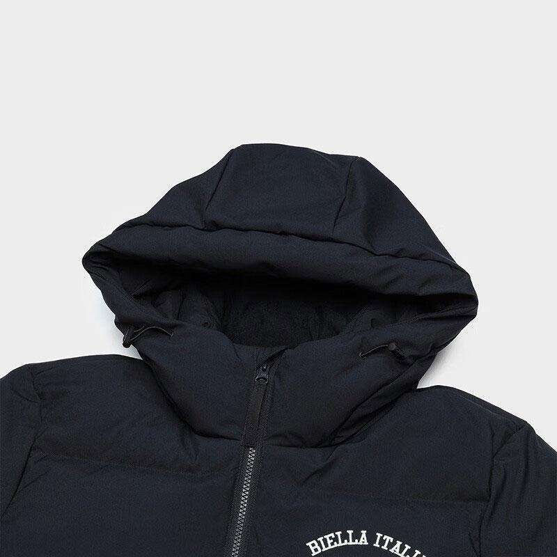 Fila Letter Print Hooded Long Pants Down Jacket Unisex Outerwear Black F51U349902F-BK