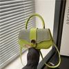 Pu Small Square Bag For Women With Simple Lock Closure For Daily Casual Use