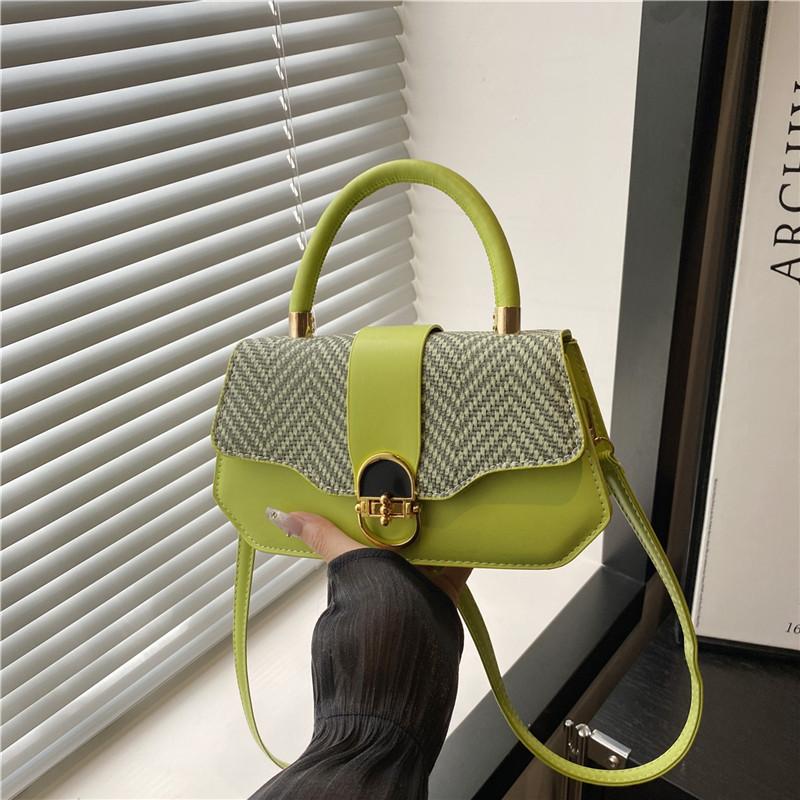 Pu Small Square Bag For Women With Simple Lock Closure For Daily Casual Use