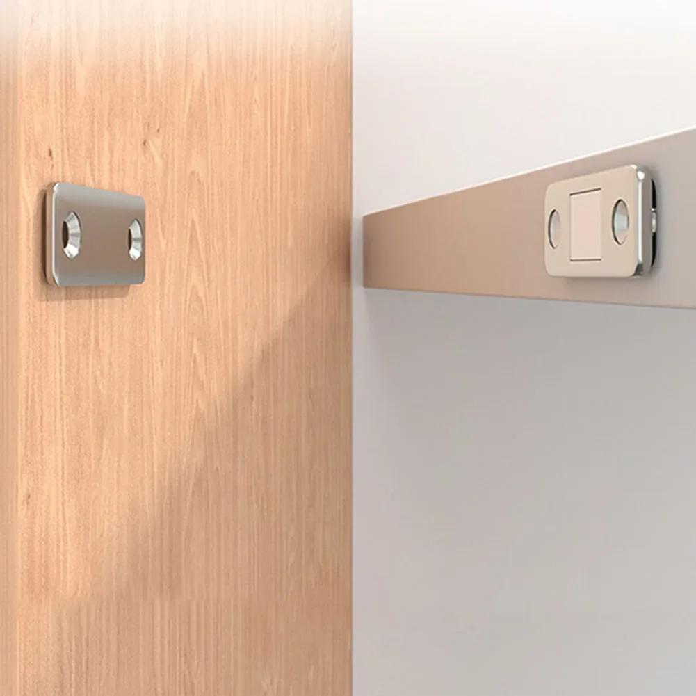 2pcs/Set Strong Door Closer Magnetic Door Catch Latch Door Magnet Furniture Cabinet Cupboard Screw / Sticker Ultra Thin