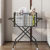 Kids Rolling Toy Storage Cart Mobile Organizer Trolley Home Book Bag Rack Snack And Plush Toy Bin for Children