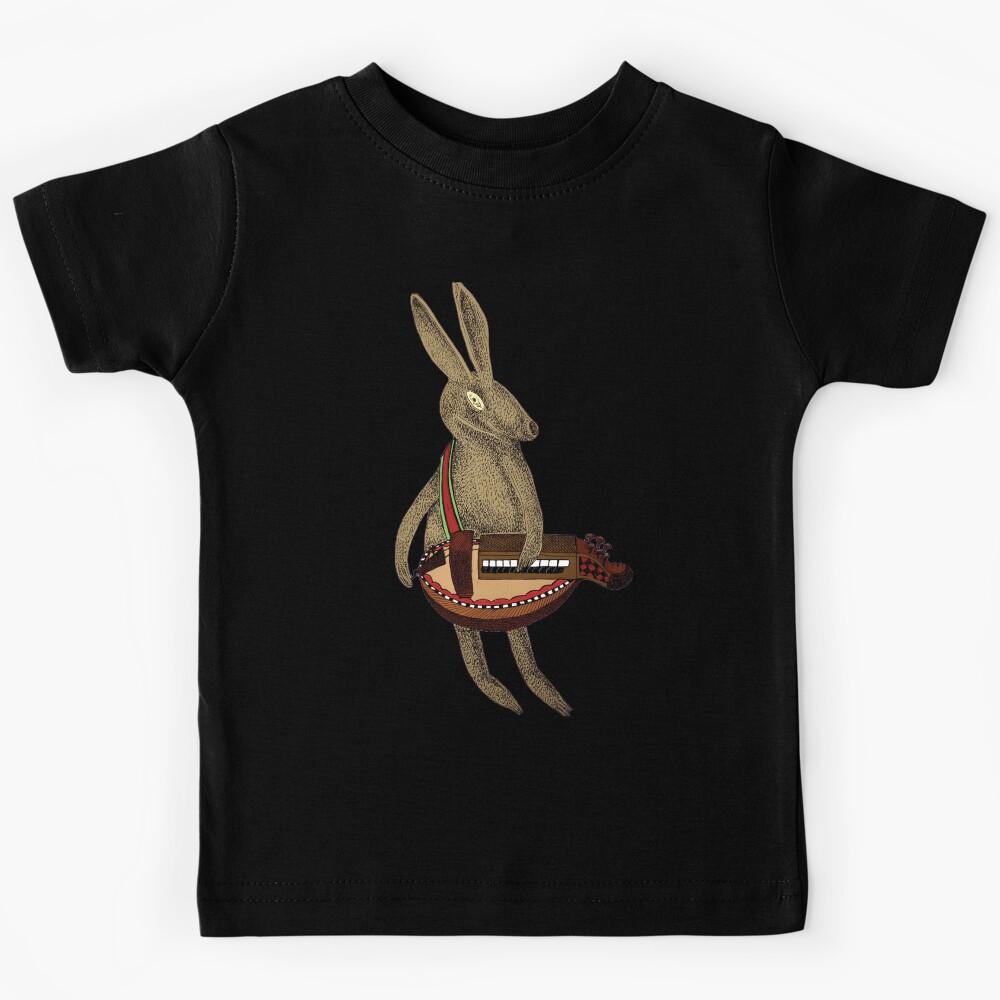 H is for Hare playing the Hurdy-Gurdy Kids T-Shirt 100