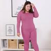 Completo termico taglie forti da donna, completo intimo termico caldo e solido, pantaloni termici a maniche lunghe, pigiama, abbigliamento invernale per la casa