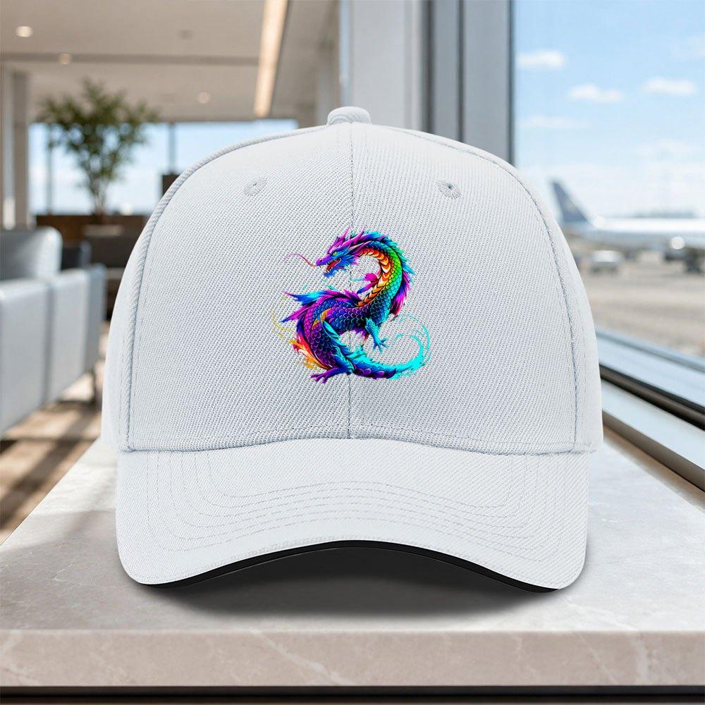 Adjustable Dragon Pattern Baseball Cap For Men Women Lightweight Printed Hat For Outdoor Weddings Parties