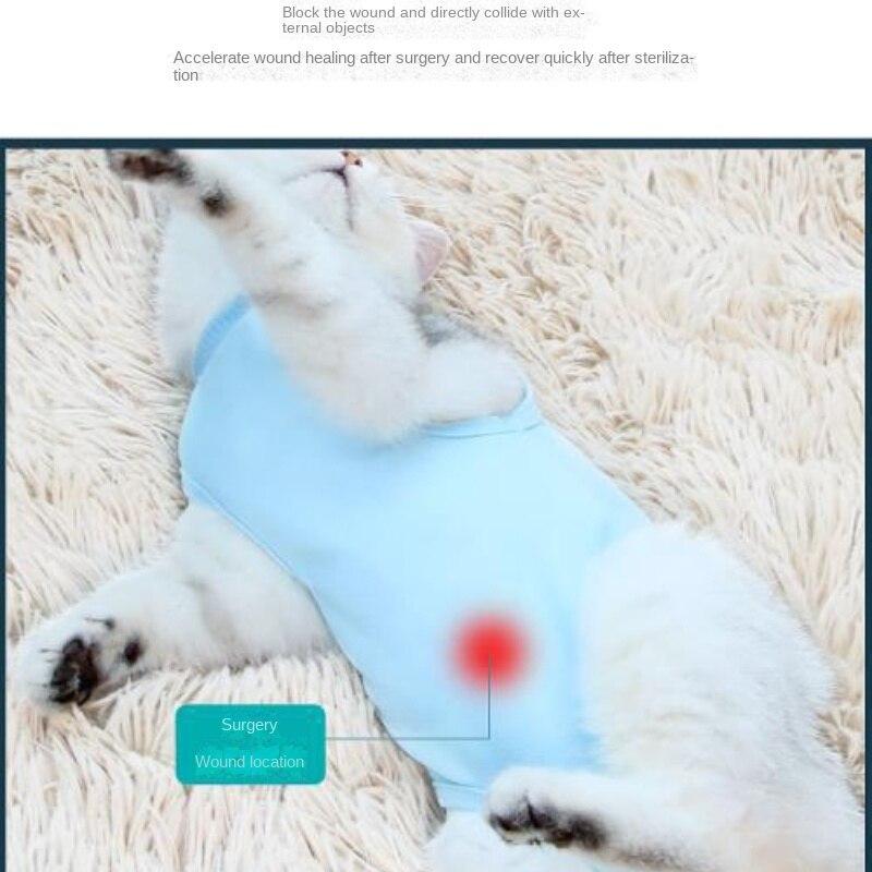 Breathable Sterilization Clothes for Female Cats Weaning Clothes Can Be Used To Prevent Licking After Cat Surgery.