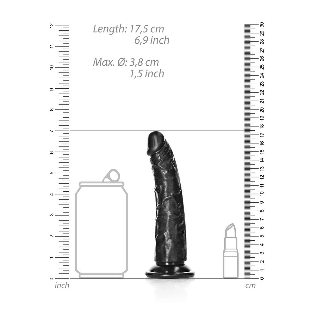 RealRock - Thin realistic dildo with suction cup 15.5 cm