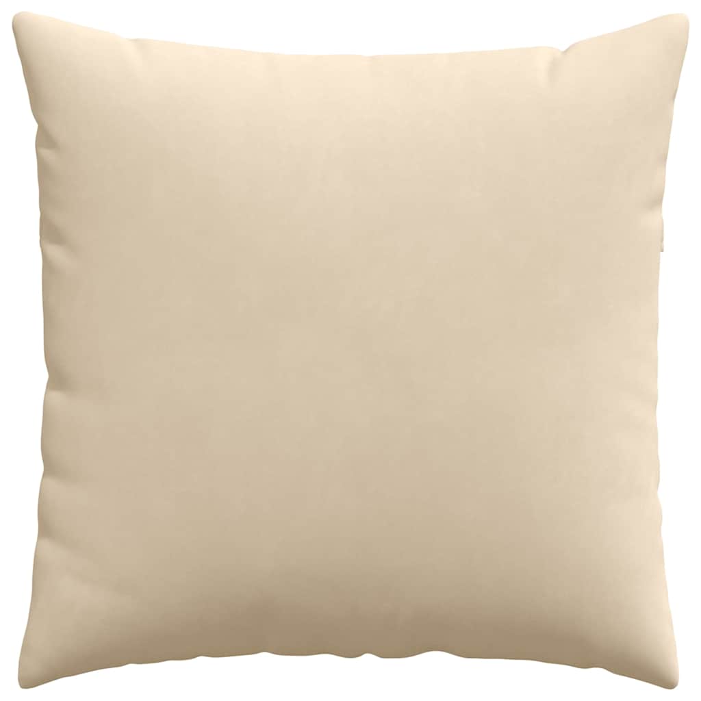 Sofa Cushions 2 Pieces Cream 60 X 60 Cm Fabric