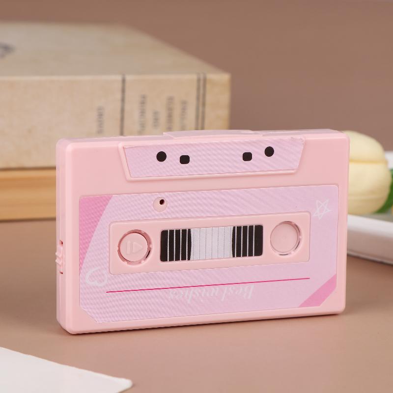 60-Second Diy Audio Voice Recorder Cassette Tape Shaped Recording Device Recordable Greeting Card For Birthday Valentines Day