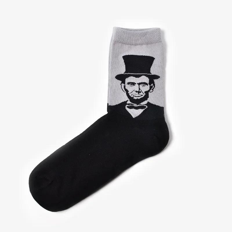 1 Pair Street Wear Socks President Queen Socks for Lovers Socks for Female Male Fashion Accessories
