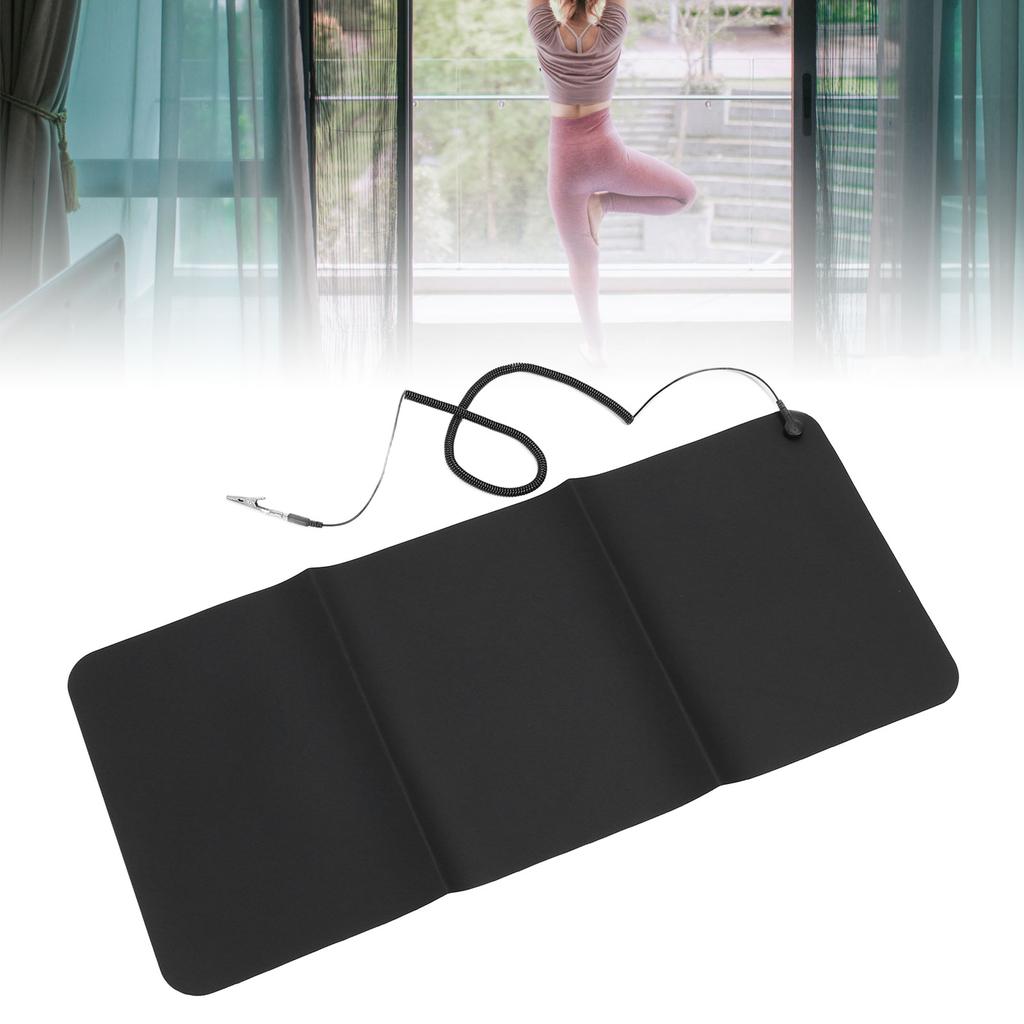 Ground Mat Anxiety Relief Mouse Pad Foot Pad Breathable Eliminate Static PU Grounding Earthing Pad with Cable 30x68cm