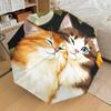 1pc Cute Cats with Flowers Umbrella with Plastic Handle,Suitable for All Seasons Home Travel Outdoor UmbrellaDD295