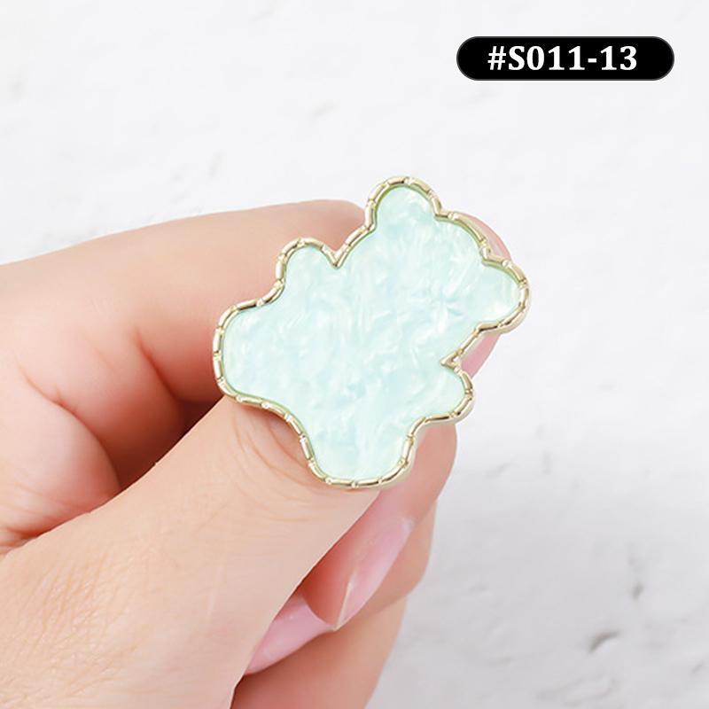 1 Pz Nuova Tavolozza per Nail Art in Pietra di Resina Anello da Dito Punte per Unghie Finte Disegno Miscelazione Colori Espositore Strumento per Manicure Fai da Te Smalto Gel