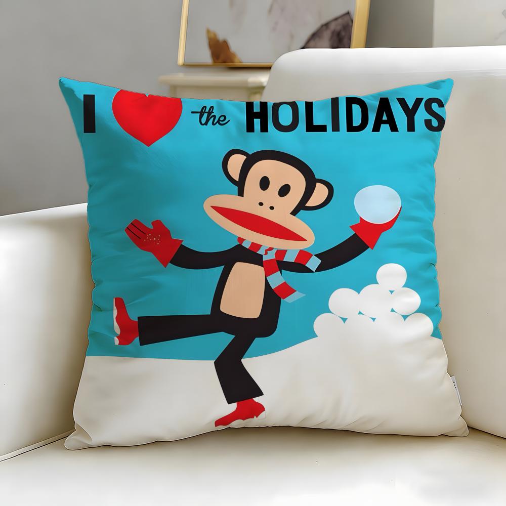 classic brand Paul Frank Cushion Cover Soft  EasyWash Pillow Case  Versatile for Couch Bed Travel and Office