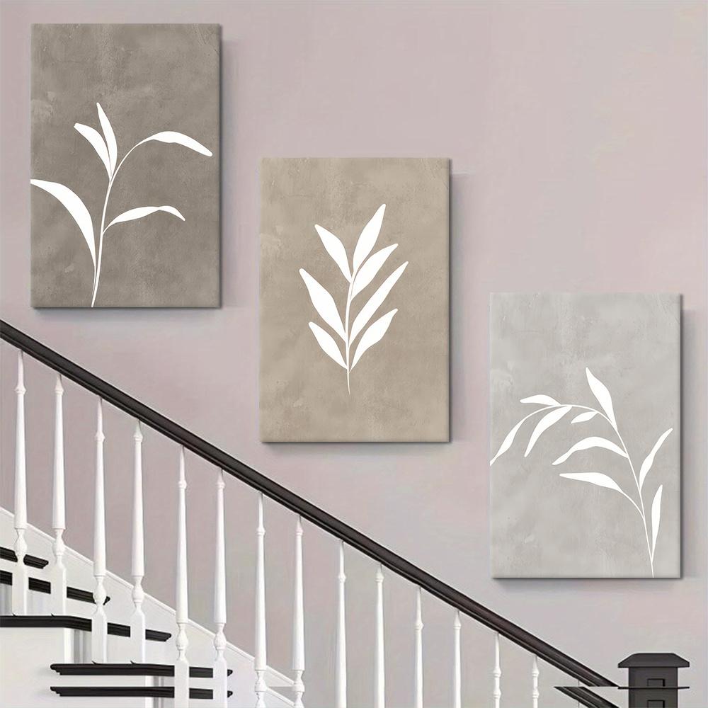 3-piece modern minimalist abstract plant canvas painting Nordic style home living room bedroom wall decoration painting frameles