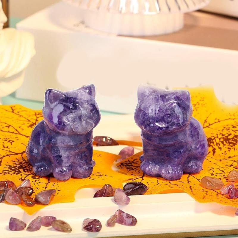 Cats Decors Crystal Cats Figurines Cats Lover Gift Lucky Cats Statue Loss of Cats Sympathy Gift Desktop Decorations