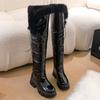 Hot Warm Snow Boots Women 2025 Winter Shoes Platform Over Knee High Rain Boot Ladies Casual Warm Fur Plush Long Shoes Waterproof