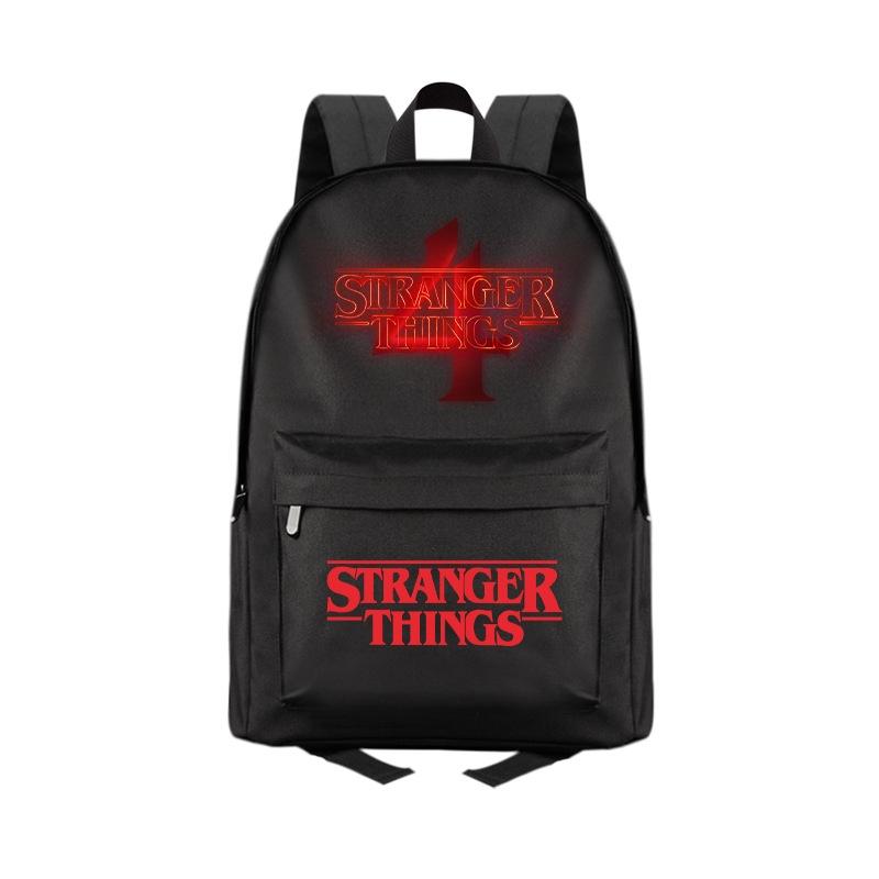 Stranger Things 4 Canvas Backpack With Large Capacity Fashionable And Durable Ideal For Students