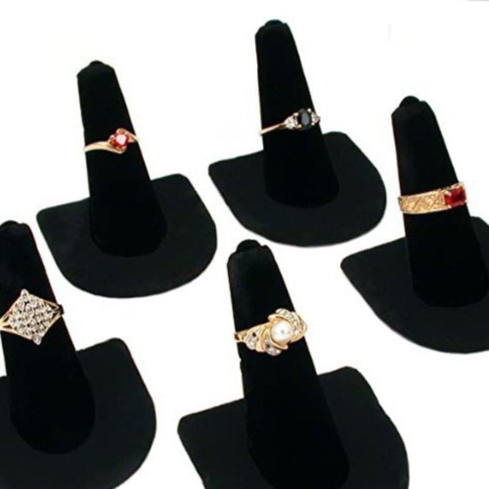 Organizer Jewelry Display Rack Velvet Ring Display Stand Jewelry Props Rings Display Holder Women