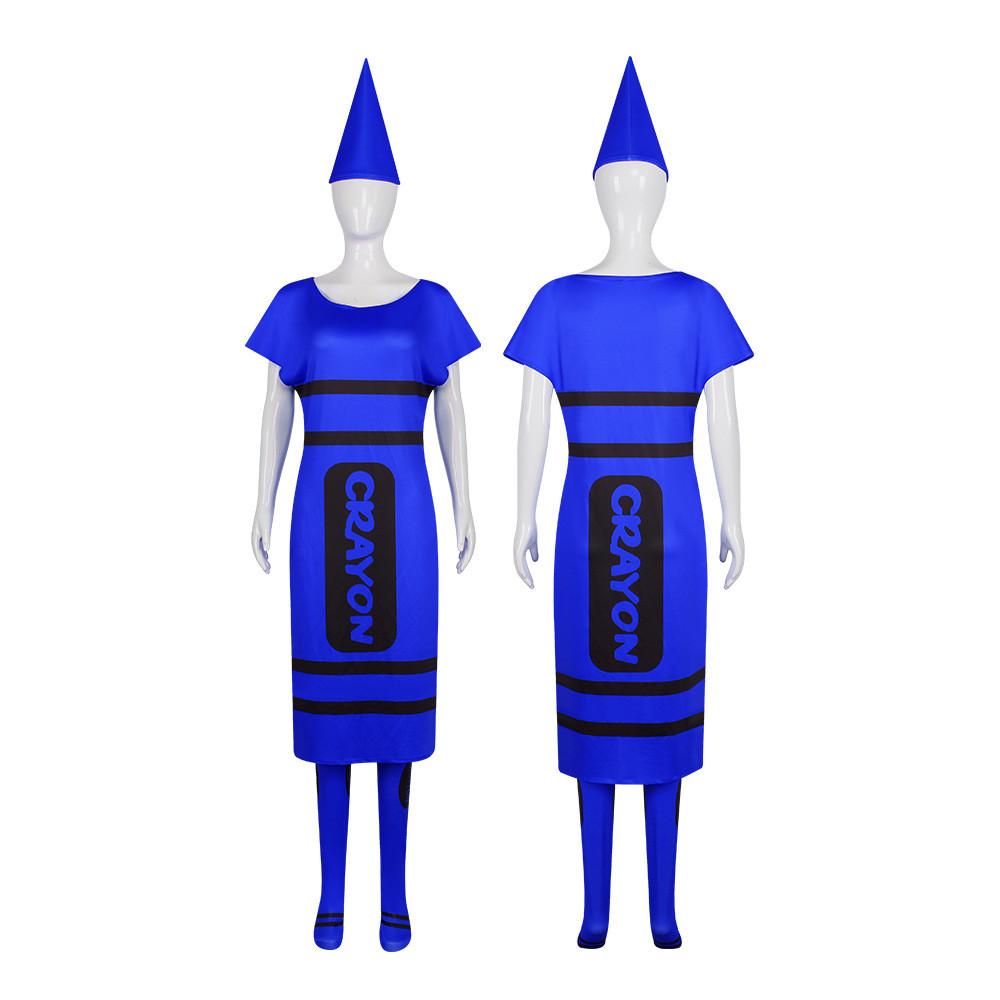 Buntstift Cosplay Kostüm Für Erwachsene Mit Polyesterstoff Für Halloween-Partys