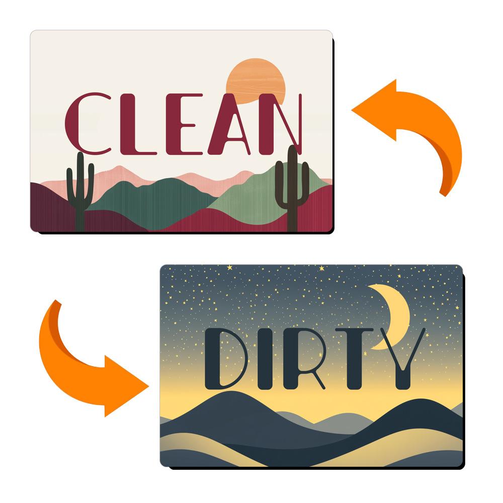 Dirty Clean Sign for Dishwasher Easy to Read and Strong Slide for Changing Signs Heavy Duty Magnet with Optional Stickers