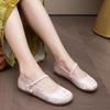 Fashion New Chinese-style Flat Single Shoes, Women's Comfortable Soft-soled Shallow Mouth Mary Shoe