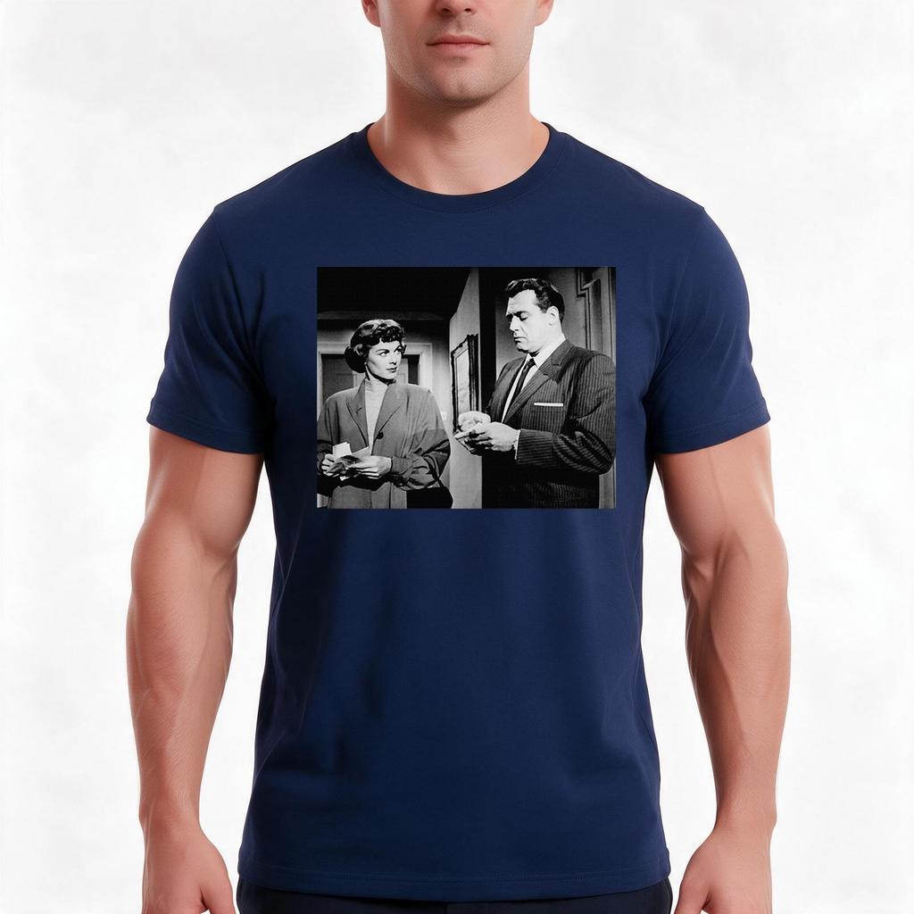 Photo Raymond Burr Photo Barbara Hale De Perry Mason Debout T-shirt Été Décontracté Coton Hauts Streetwear Oversize