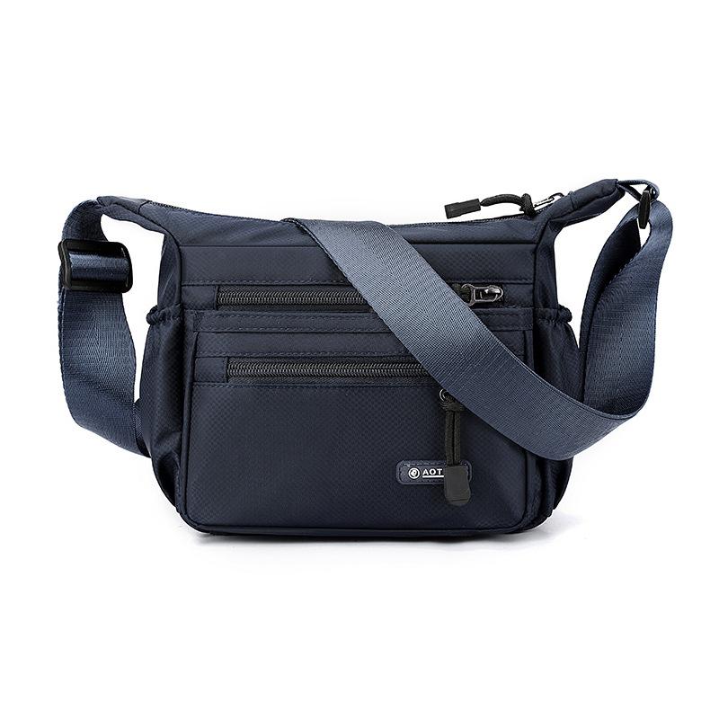 

Чоловічі та жіночі міські прості сумки через плече модні сумки на відкритому повітрі невеликі квадратні сумки темно-синього кольору