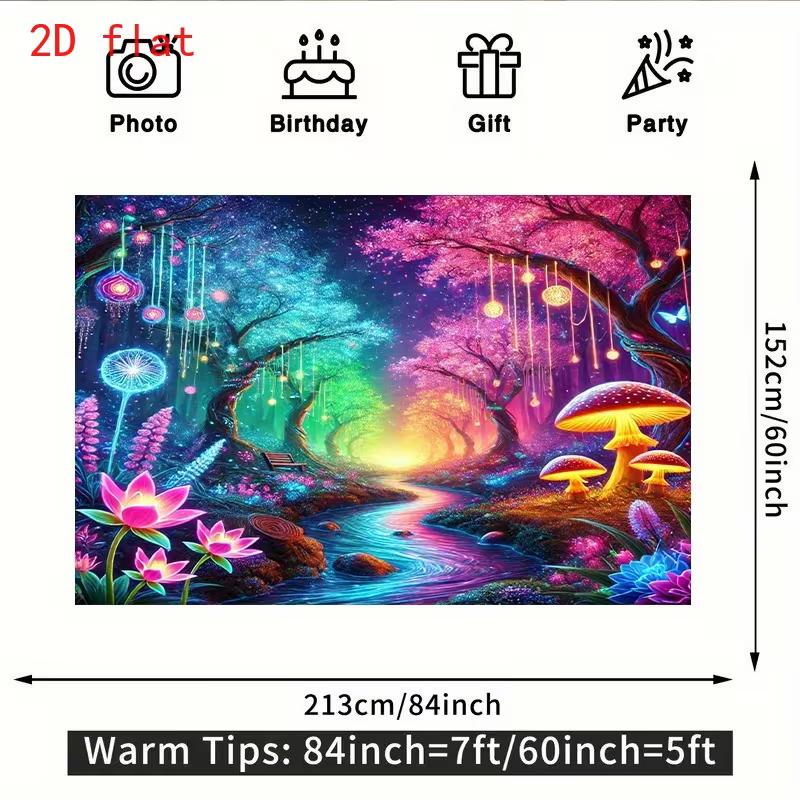 2D Magical Forest Banner, Fairy Tale Party & Live Background