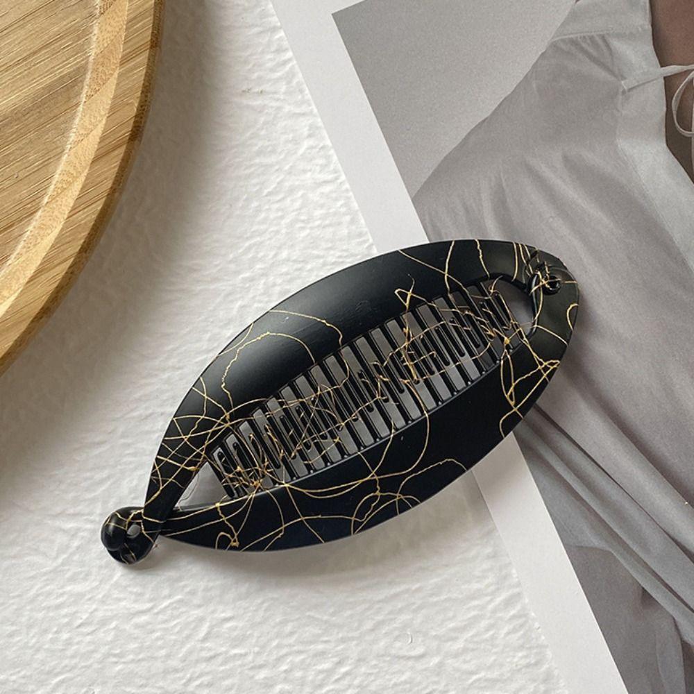 Fashion Fish Shaped Hairpin Barrettes Headwear Hair Claws Clips Ponytail Banana Clip  Women