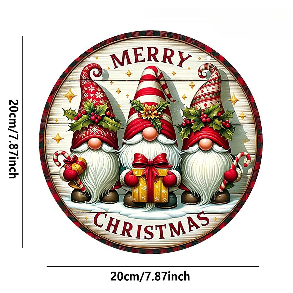 

Christmas Snowman Wooden Sign Xmas Tree Hanging Ornaments Merry Christmas Dwarf Wooden Sign for Home New Year Party Gift 2025