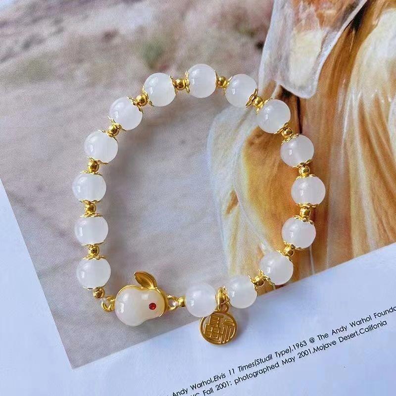 Crystal Bunny Bracelet for Women - Princess Bangle, Best Friend Elastic Band, Ideal Birthday Gift for Sweet Students